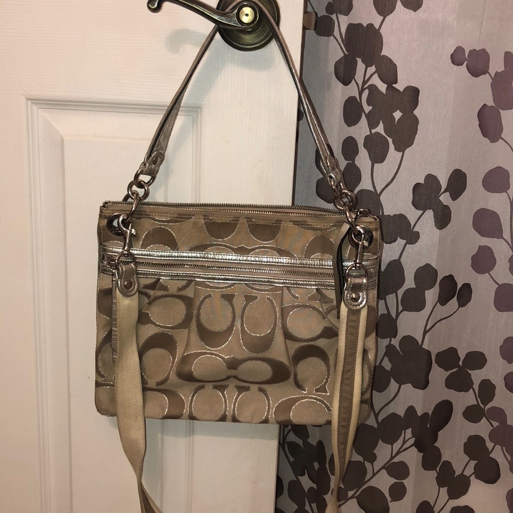 Champagne and silver Crossbody/shoulder bag - Picture 1 of 6